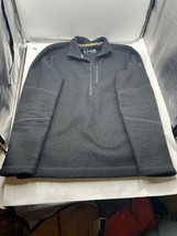 Smartwool Hudson Trail Fleece Wool Blend Quarter Zip Jacket Navy Men&#39;s L... - $59.39
