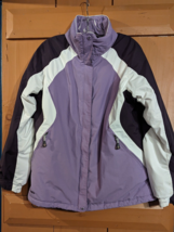 COLUMBIA Womens Large 2 Tone Purple Waterproof Winter SKI Jacket Full Zip EUC - £23.19 GBP