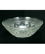 10&quot; Glass Serving Bowl, Diamonds, Waffle Cone &amp; Fans, Salads-Fruits-Past... - $34.25