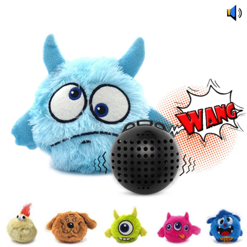Interactive Dog Toys Bouncing Giggle Shaking Ball Dog Plush Toy Electronic - £21.10 GBP+