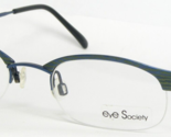 Vintage Eye Society Par RK Motif ES17 073 Bleu/Vert Lunettes 47-19-135mm - $97.31