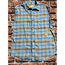 Men&#39;s DECREE Brand Grunge Y2K Flannel Sleeveless Button Down Shirt NWT - £15.00 GBP