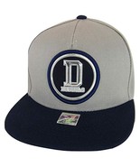 Dallas D Patch Style Adjustable Snapback Baseball Cap (Gray/Navy) - £11.95 GBP