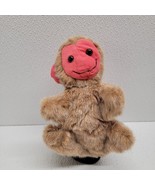 Vintage Monkey Baby Hand Puppet Plush Brown Pink - $20.16 CAD