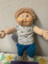 Vintage Cabbage Patch Kid Boy Wheat Loops Blue Eyes Head Mold #3 P Factory 1985 - £155.30 GBP