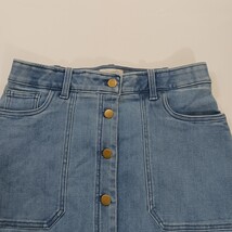 Caslon RN#58665 Women's Blue Cotton Blend Button-Front Denim Skirt Size 6 image 11