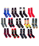 NOVELTY CASUAL FUNNY CHARACTER ALL OVER PRINT PATTERN MENS CREW SOCKS TU... - $113.26 MXN