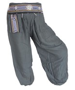 AD012 - grey Aladdin Harem Pants Asia Rayon Baba Bloomers Aladin S-L - $17.99