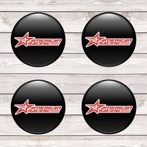 Logo Amerikan Racing 4 x 50 domed stickers for wheel center caps - £10.22 GBP