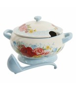 Pioneer Woman ~ SWEET ROSE ~ 3.17 Quart ~ Soup Tureen w/Ladle ~ Stoneware - $59.84