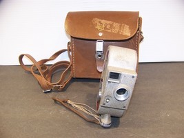 Bell &amp; Howell 8MM 134 Video Camera w/ Leather Case Vintage Art Deco  - £46.73 GBP