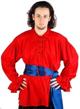 Medieval Pirate Renaissance Poet Cosplay Costume John Cook Shirt C1007 C1007-Par - £22.31 GBP