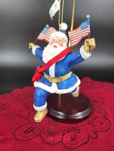 Christmas Hanging Ornament Dept. 56 All American Santa Blue Coat Vintage... - $11.18