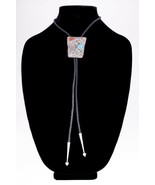 Argent Sterling Signé FS Bolo Cravate Avec Corail Et Turquoise Accents - $5,879.53 MXN