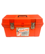 Vintage Home Depot Orange 19” Homer Box Metal Clasps Toolbox + Inner Tray - $67.11 CAD