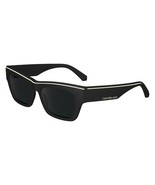 New CALVIN KLEIN JEANS CKJ-24602S 001 Matte Black Sunglasses with Grey L... - $1,274.72 MXN