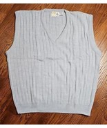 Vintage London Towne Mens Knit V-Neck Sweater Vest Gray Extra Large New ... - €29,74 EUR