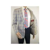 Men Sport Coat by Berlusconi Turkey Italian Wool Super 180's #671-13 Gray Blue image 4