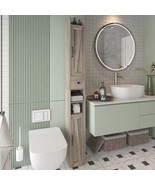 Bathroom Storage Cabinet With Adjustable Shelf, Tall Narrow Cabinet, Bro... - $93.96