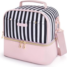 Lunch Bag Women Double Deck Lunch Box Insulated Lunch Cooler for Women M... - £37.66 GBP