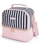 Lunch Bag Women Double Deck Lunch Box Insulated Lunch Cooler for Women M... - £37.71 GBP