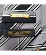 Donald J Trump Signature Collection Mens 100% Silk Neck Tie Silver Black... - £15.50 GBP