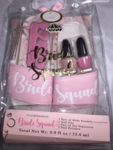 Bridal Shower Gift Set Beach Slides Bride Squad Island Wedding Party  Shoes - $39.58