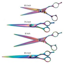 Professional Quality Dog Grooming Rainbow Series Straight Steel Shears Pick Size - £51.14 GBP+