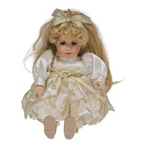 DanDee Collectors Choice Vintage Porcelain Girl Doll Sitting Wind Up Music Box - £13.26 GBP