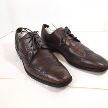 COLE HAAN Mens Oxford Wingtip Brogue Brown Shoes size 9M C08833 - £20.97 GBP