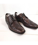 COLE HAAN Mens Oxford Wingtip Brogue Brown Shoes size 9M C08833 - £20.64 GBP