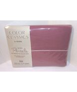 Full Flat Sheet Dusty Rose Pink Berry Stevens Color Classics Percale NOS... - $538.96 MXN