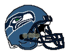 NFL ~ SEATTLE SEAHAWK Helmet Cross Stitch Pattern - £3.15 GBP