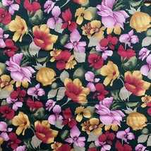 2 Yards VTG Fabric Floral Ruby Balais SSI - £11.32 GBP