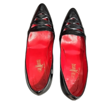 Vintage Neiman Marcus Pumps Patent Black Leather Cut Outs Size 7 B image 6
