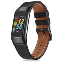 Fintie Bands Compatible with Fitbit Charge 5, Genuine Leather Band Repla... - £15.62 GBP