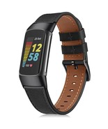 Fintie Bands Compatible with Fitbit Charge 5, Genuine Leather Band Repla... - £15.61 GBP