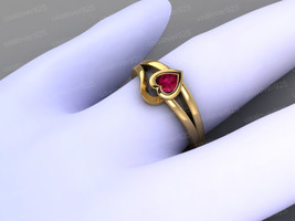 Pink Ruby Gemstone Sterling Silver Ring Women Stone Ring Gift For Women ... - $1,235.44 MXN