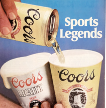 1986 Coors Beer Light Advertisement Brewery Vintage Sports Legends DWF24 - $24.99