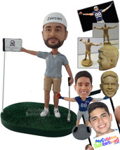 Personalized Bobblehead Golfer With His Gold Stick Next To Him - Sports &amp; Hobbie - £72.57 GBP