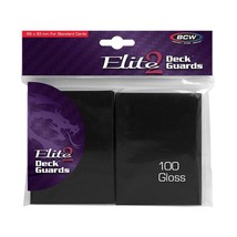 PACK OF 100 Standard Sized Deck Guards - Elite2 - Glossy - Black - $9.48