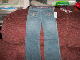 Faded Glory Jeans w/Pink Belt Size 5 Girl&#39;s NEW  HTF - £12.01 GBP