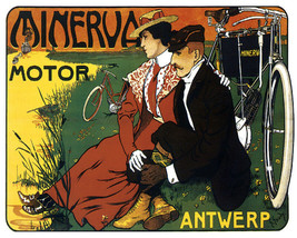 Early Motorcycle Girl POSTER.Home wall.Room Decor.Art Nouveau.229 - £14.08 GBP+