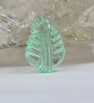 12X9 Mm Natural Colombian Emerald Carved Leaf 2.47CTS Gemstone For Ring Pendant - £152.45 GBP