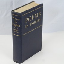 Poems in English 1530-1940 David Daiches 1950 Hardcover - $7.83