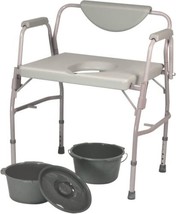 Homecraft Deluxe Bariatric Drop Arm Commode Chair - 1000 Pound Weight Ca... - $186.20