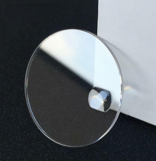 Primary image for 1.2mm Thick Flat Ｍineral Watch Crysta Glass w/ Date Window Bubblen Magnifier Len