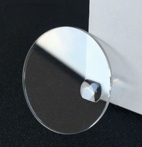 1.2mm Thick Flat Ｍineral Watch Crysta Glass w/ Date Window Bubblen Magni... - $9.50
