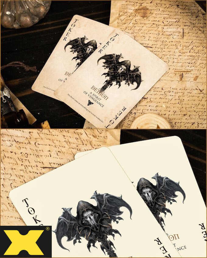 DEMON: VENGEANCE EDITION (Black Gilded) Playing Cards by Card Mafia Item image 6