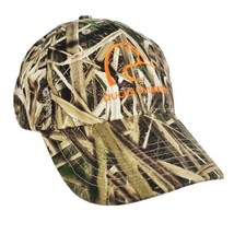 Ducks Unlimited Hat Cap Mossy Oak Camo Embroidered Orange Logo Wildlife Hunting - £11.77 GBP